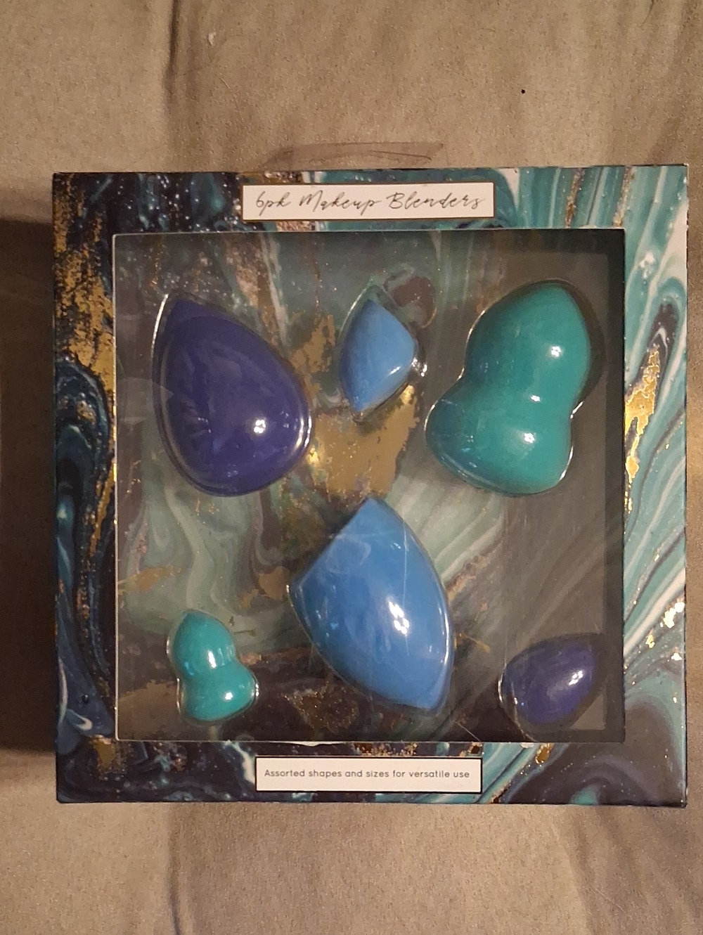 Lifestyle Products Trubeauty Blue And Teal Makeup Blenders Sponge Set Of 6 NIB